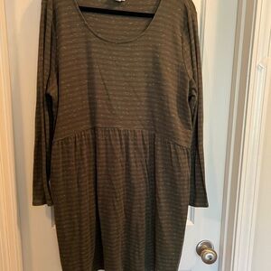 Olive Green Long Sleeve Dress
